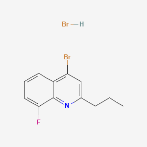 molecular formula C12H12Br2FN B598670 4-Bromo-8-fluoro-2-propylquinoline hydrobromide CAS No. 1204812-29-2