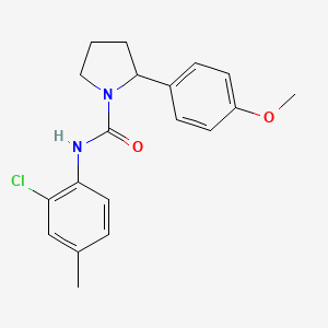 molecular formula C19H21ClN2O2 B5986708 N-(2-chloro-4-methylphenyl)-2-(4-methoxyphenyl)-1-pyrrolidinecarboxamide 