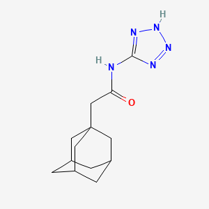 molecular formula C13H19N5O B5986734 2-(1-adamantyl)-N-1H-tetrazol-5-ylacetamide 