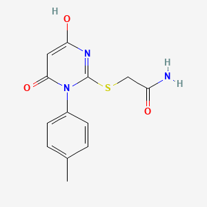 molecular formula C13H13N3O3S B5986741 2-{[4-hydroxy-1-(4-methylphenyl)-6-oxo-1,6-dihydro-2-pyrimidinyl]thio}acetamide 
