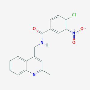 molecular formula C18H14ClN3O3 B5986744 4-chloro-N-[(2-methylquinolin-4-yl)methyl]-3-nitrobenzamide 