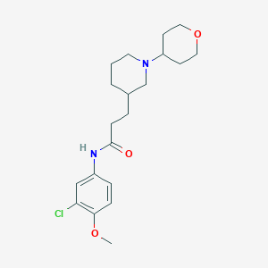N-(3-chloro-4-methoxyphenyl)-3-[1-(tetrahydro-2H-pyran-4-yl)-3-piperidinyl]propanamide