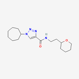 1-cycloheptyl-N-[2-(oxan-2-yl)ethyl]triazole-4-carboxamide