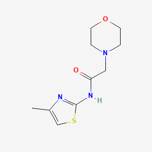 molecular formula C10H15N3O2S B5986790 N-(4-methyl-1,3-thiazol-2-yl)-2-(morpholin-4-yl)acetamide 