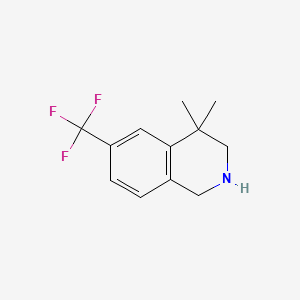 B598681 4,4-Dimethyl-6-(trifluoromethyl)-1,2,3,4-tetrahydroisoquinoline CAS No. 1203684-72-3