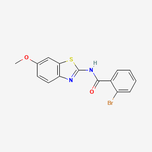 molecular formula C15H11BrN2O2S B5986820 2-bromo-N-(6-methoxy-1,3-benzothiazol-2-yl)benzamide 