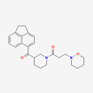 molecular formula C25H30N2O3 B5986826 1,2-dihydro-5-acenaphthylenyl{1-[3-(1,2-oxazinan-2-yl)propanoyl]-3-piperidinyl}methanone 