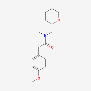 2-(4-methoxyphenyl)-N-methyl-N-(tetrahydro-2H-pyran-2-ylmethyl)acetamide