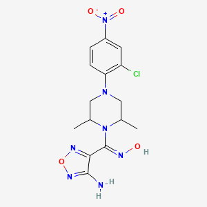 4-[[4-(2-chloro-4-nitrophenyl)-2,6-dimethyl-1-piperazinyl](hydroxyimino)methyl]-1,2,5-oxadiazol-3-amine