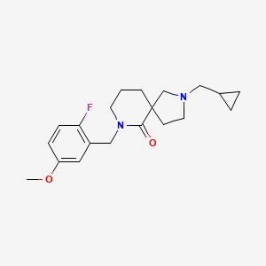 2-(cyclopropylmethyl)-7-(2-fluoro-5-methoxybenzyl)-2,7-diazaspiro[4.5]decan-6-one