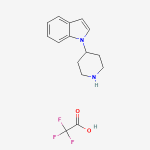 molecular formula C15H17F3N2O2 B598688 1-(哌啶-4-基)-1H-吲哚三氟醋酸盐 CAS No. 1198286-07-5