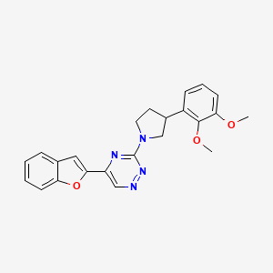 5-(1-Benzofuran-2-yl)-3-[3-(2,3-dimethoxyphenyl)pyrrolidin-1-yl]-1,2,4-triazine