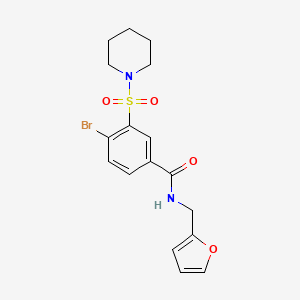 molecular formula C17H19BrN2O4S B5986905 4-bromo-N-(2-furylmethyl)-3-(1-piperidinylsulfonyl)benzamide 