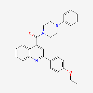 molecular formula C28H27N3O2 B5986923 2-(4-ETHOXYPHENYL)-4-(4-PHENYLPIPERAZINE-1-CARBONYL)QUINOLINE 