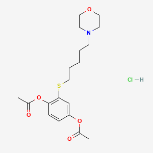 [4-Acetyloxy-3-(5-morpholin-4-ylpentylsulfanyl)phenyl] acetate;hydrochloride