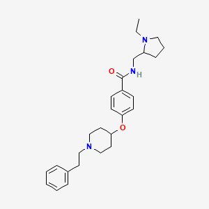 N-[(1-ethyl-2-pyrrolidinyl)methyl]-4-{[1-(2-phenylethyl)-4-piperidinyl]oxy}benzamide