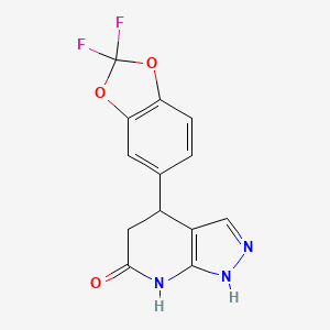 4-(2,2-Difluoro-1,3-benzodioxol-5-yl)-1,4,5,7-tetrahydropyrazolo[3,4-b]pyridin-6-one