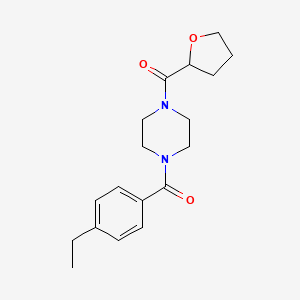 [4-(4-Ethylbenzoyl)piperazin-1-yl]-(oxolan-2-yl)methanone