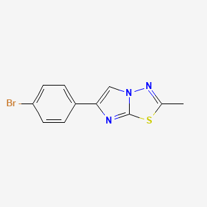 molecular formula C11H8BrN3S B5986965 6-(4-溴苯基)-2-甲基咪唑并[2,1-b][1,3,4]噻二唑 