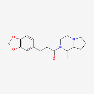 molecular formula C18H24N2O3 B5987024 2-[3-(1,3-benzodioxol-5-yl)propanoyl]-1-methyloctahydropyrrolo[1,2-a]pyrazine trifluoroacetate 