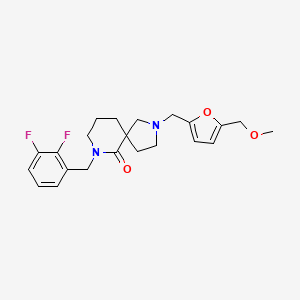 7-(2,3-difluorobenzyl)-2-{[5-(methoxymethyl)-2-furyl]methyl}-2,7-diazaspiro[4.5]decan-6-one