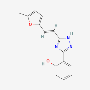 2-{3-[2-(5-methyl-2-furyl)vinyl]-1H-1,2,4-triazol-5-yl}phenol