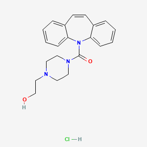 molecular formula C21H24ClN3O2 B5987073 Benzo[b][1]benzazepin-11-yl-[4-(2-hydroxyethyl)piperazin-1-yl]methanone;hydrochloride 