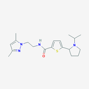 N-[2-(3,5-dimethylpyrazol-1-yl)ethyl]-5-(1-propan-2-ylpyrrolidin-2-yl)thiophene-2-carboxamide