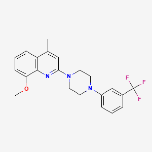 molecular formula C22H22F3N3O B5987083 8-Methoxy-4-methyl-2-[4-[3-(trifluoromethyl)phenyl]piperazin-1-yl]quinoline 