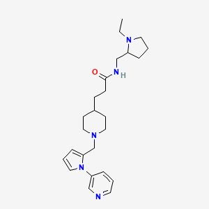 N-[(1-ethyl-2-pyrrolidinyl)methyl]-3-(1-{[1-(3-pyridinyl)-1H-pyrrol-2-yl]methyl}-4-piperidinyl)propanamide