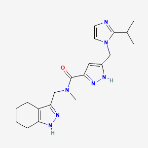 5-[(2-isopropyl-1H-imidazol-1-yl)methyl]-N-methyl-N-(4,5,6,7-tetrahydro-1H-indazol-3-ylmethyl)-1H-pyrazole-3-carboxamide