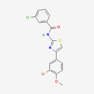 N-[4-(3-bromo-4-methoxyphenyl)-1,3-thiazol-2-yl]-3-chlorobenzamide