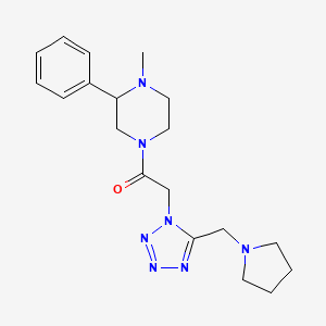 1-methyl-2-phenyl-4-{[5-(1-pyrrolidinylmethyl)-1H-tetrazol-1-yl]acetyl}piperazine