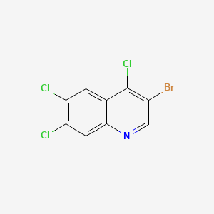 molecular formula C9H3BrCl3N B598716 3-Bromo-4,6,7-trichloroquinoline CAS No. 1204811-02-8