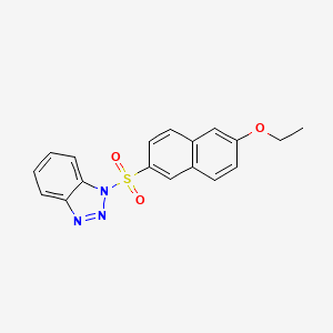 molecular formula C18H15N3O3S B5987174 1-[(6-ethoxy-2-naphthyl)sulfonyl]-1H-1,2,3-benzotriazole 