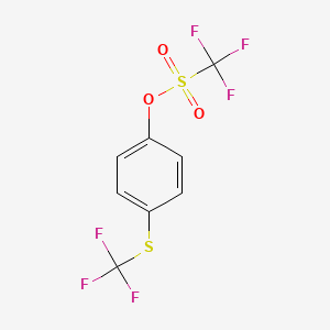 molecular formula C8H4F6O3S2 B598718 4-(Trifluoromethylthio)phenyl triflate CAS No. 1199773-43-7
