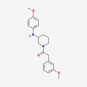 molecular formula C21H26N2O3 B5987184 N-(4-methoxyphenyl)-1-[(3-methoxyphenyl)acetyl]-3-piperidinamine 