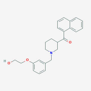 molecular formula C25H27NO3 B5987188 {1-[3-(2-hydroxyethoxy)benzyl]-3-piperidinyl}(1-naphthyl)methanone 