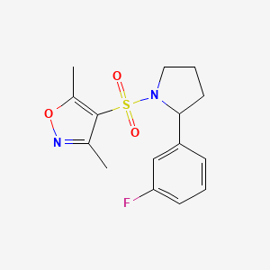 4-{[2-(3-fluorophenyl)-1-pyrrolidinyl]sulfonyl}-3,5-dimethylisoxazole