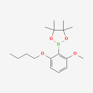 molecular formula C17H27BO4 B598722 2-(2-Butoxy-6-methoxyphenyl)-4,4,5,5-tetramethyl-1,3,2-dioxaborolane CAS No. 1204580-83-5
