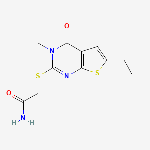 2-[(6-ethyl-3-methyl-4-oxo-3,4-dihydrothieno[2,3-d]pyrimidin-2-yl)thio]acetamide