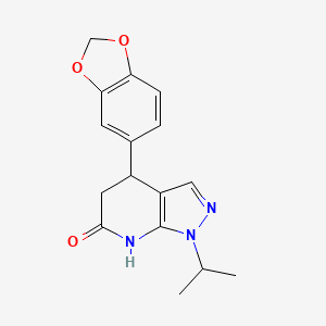 4-(1,3-benzodioxol-5-yl)-1-isopropyl-1,4,5,7-tetrahydro-6H-pyrazolo[3,4-b]pyridin-6-one