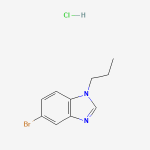 molecular formula C10H12BrClN2 B598729 5-Bromo-1-propyl-1H-benzo[d]imidazole hydrochloride CAS No. 1199773-13-1
