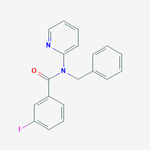 molecular formula C19H15IN2O B5987290 N-benzyl-3-iodo-N-(pyridin-2-yl)benzamide 