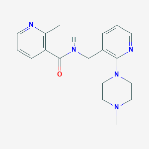 2-methyl-N-[[2-(4-methylpiperazin-1-yl)pyridin-3-yl]methyl]pyridine-3-carboxamide