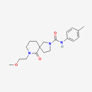 molecular formula C19H27N3O3 B5987305 7-(2-methoxyethyl)-N-(4-methylphenyl)-6-oxo-2,7-diazaspiro[4.5]decane-2-carboxamide 