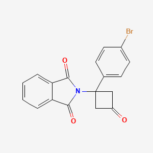 molecular formula C18H12BrNO3 B598731 2-(1-(4-溴苯基)-3-氧代环丁基)异吲哚啉-1,3-二酮 CAS No. 1199556-87-0
