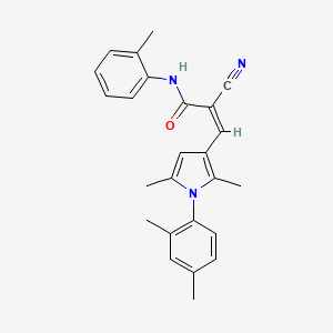 (2Z)-2-cyano-3-[1-(2,4-dimethylphenyl)-2,5-dimethyl-1H-pyrrol-3-yl]-N-(2-methylphenyl)prop-2-enamide