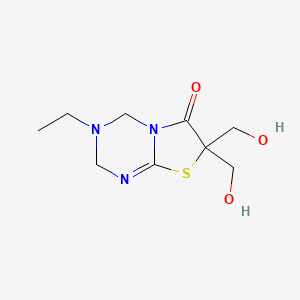 3-ethyl-7,7-bis(hydroxymethyl)-3,4-dihydro-2H-[1,3]thiazolo[3,2-a][1,3,5]triazin-6(7H)-one