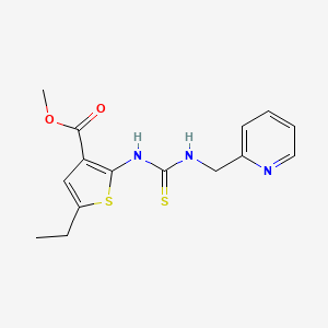 methyl 5-ethyl-2-({[(2-pyridinylmethyl)amino]carbonothioyl}amino)-3-thiophenecarboxylate